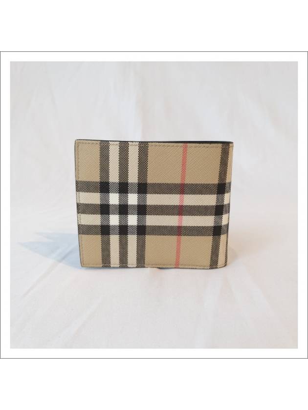 Coin Pocket Check Bicycle Wallet Brown - BURBERRY - BALAAN.