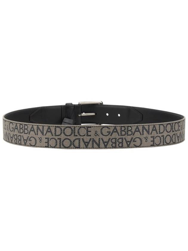 logo leather belt black - DOLCE&GABBANA - BALAAN 4