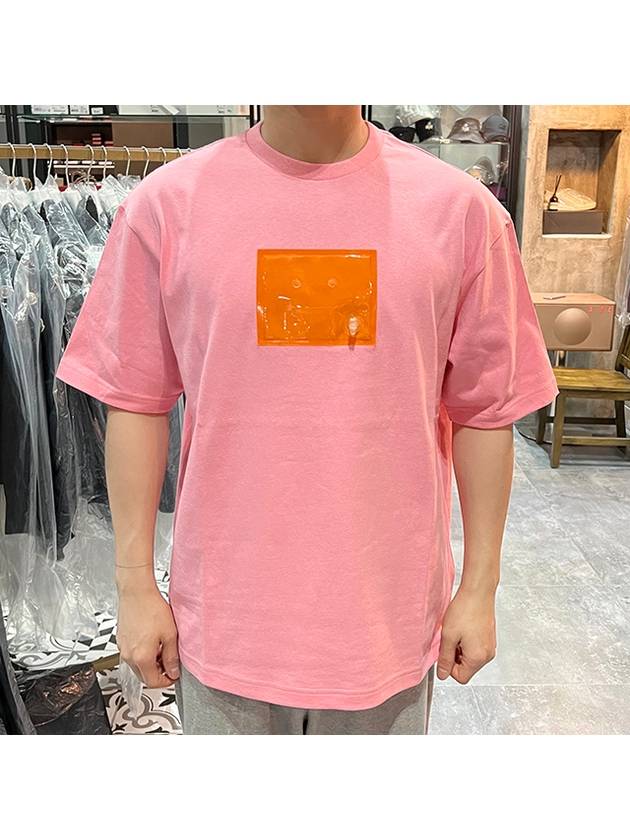 Big Face Logo Short Sleeve T-Shirt Bubblegum Pink CL0184 BQU - ACNE STUDIOS - BALAAN 2