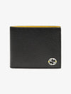 GG Interlocking Two Tone Half Wallet Black - GUCCI - BALAAN 3