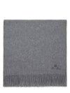 Grande Unita Logo Fringe Muffler Flannel Melange - LORO PIANA - BALAAN 5