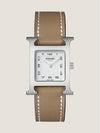 H Heure 25MM Leather Watch Etoupe - HERMES - BALAAN 2