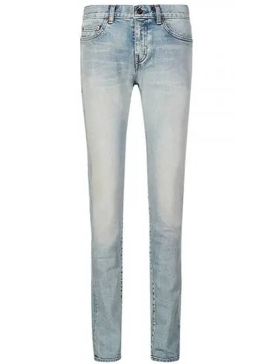 Slim Fit Straight Jeans Blue - SAINT LAURENT - BALAAN 2