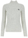 Bold Fox Head Patch Turtleneck Light Grey Melange - MAISON KITSUNE - BALAAN 2