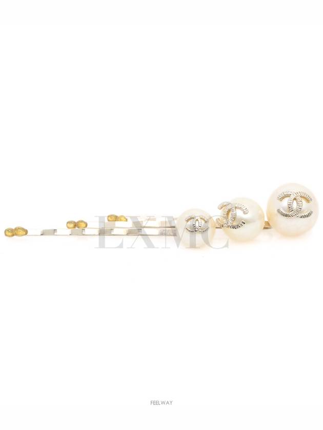 CC logo pearl hairpin triple set A61763 - CHANEL - BALAAN 1