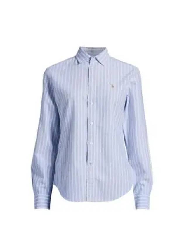 Pony Classic Fit Long Sleeve Shirt Blue - POLO RALPH LAUREN - BALAAN 2