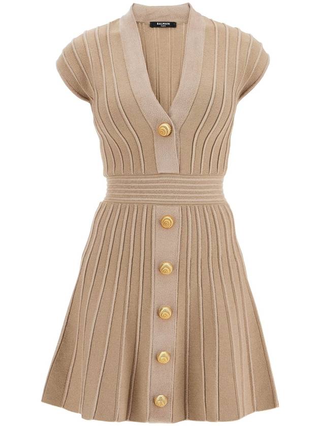 "knit dress with buttons" - BALMAIN - BALAAN 1