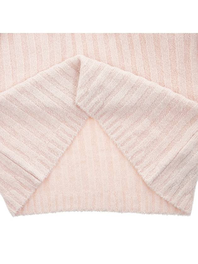 cutout high neck button cropped knit pink - BALMAIN - BALAAN.