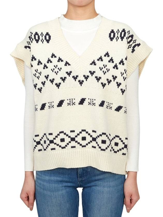 Todi Knit Vest Ivory - MAX MARA - BALAAN 1