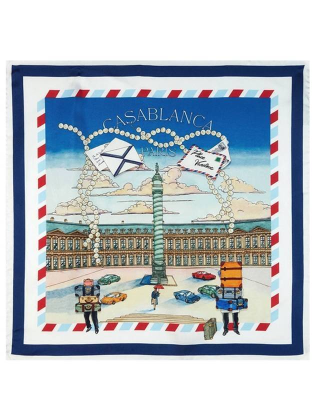 Place Casa Silk Muffler Blue - CASABLANCA - BALAAN 1