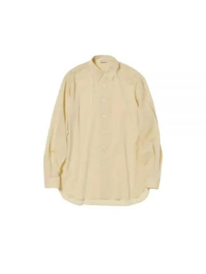 24 HARD TWIST FINX ORGANDY SHIRT LIGHT YELLOW CHAMBRAY A24SS01VO - AURALEE - BALAAN 1