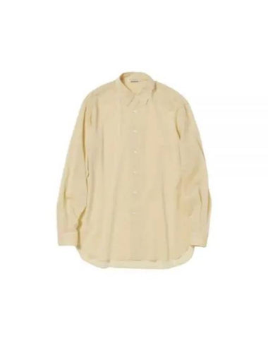 24 HARD TWIST FINX ORGANDY SHIRT LIGHT YELLOW CHAMBRAY A24SS01VO - AURALEE - BALAAN 1