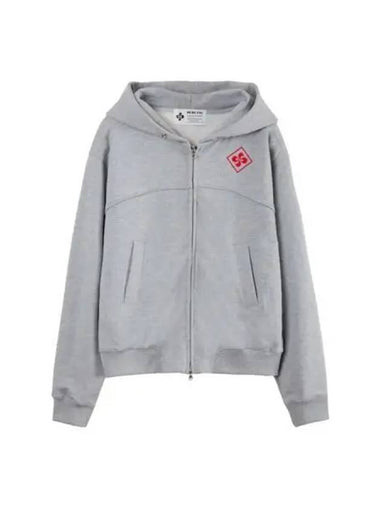 Diamond Zip Up Hoodie Melange Gray - HERETIC - BALAAN 1