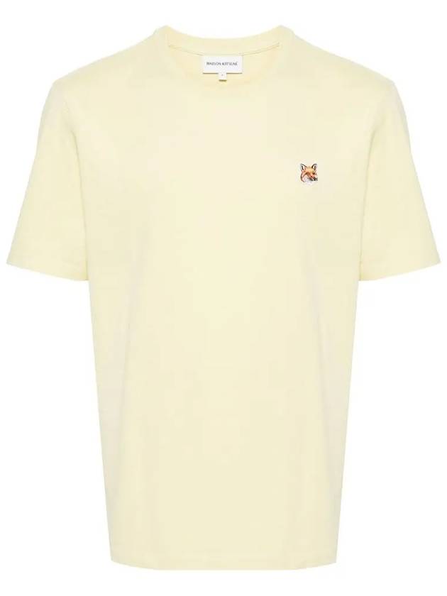 Fox Head Patch Classic Short Sleeve T-Shirt Yellow - MAISON KITSUNE - BALAAN 3