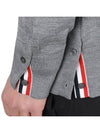 Men's Sustainable Classic Diagonal Wool Cardigan Pale Grey - THOM BROWNE - 10