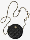 Department store full set packaging Classic mini chain bag tambourine bag caviar black gold AP2307 - CHANEL - BALAAN 1