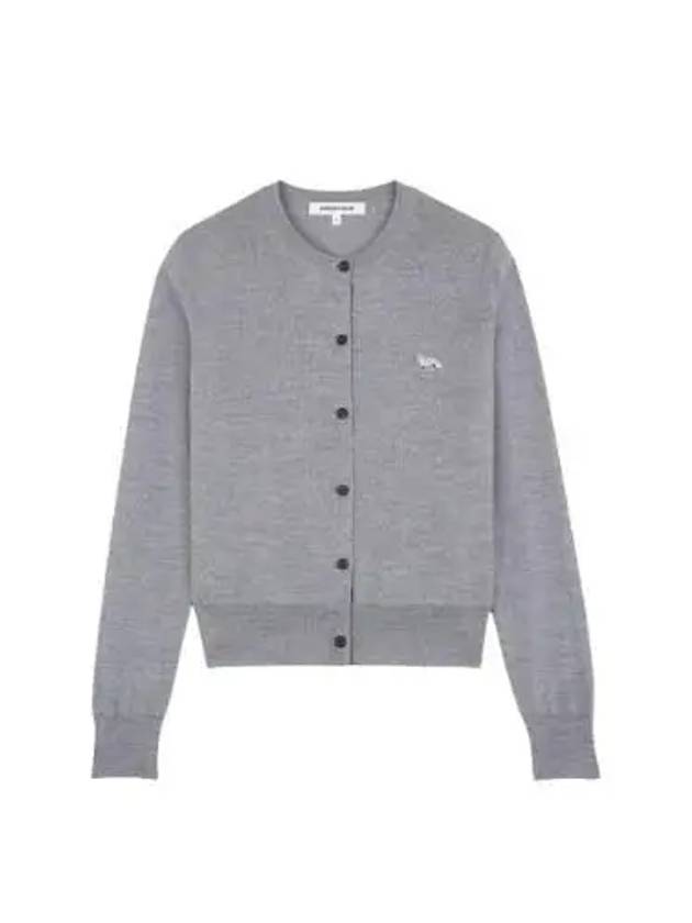 Baby Fox Patch Regular Cardigan Grey Melange - MAISON KITSUNE - BALAAN 2