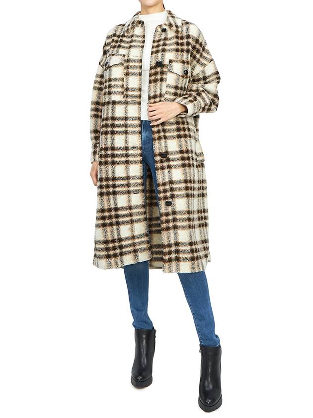 MA1298 22A012E 23EC Women s Wool Long Coat - ISABEL MARANT - BALAAN 8