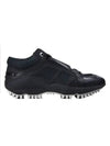 Men's Mesh Sharksole Low Top Sneakers Black - LANVIN - BALAAN 1