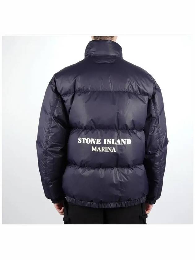 446X1 Marina Nylon Ripstop Cover Down Blouson Jacket Ink Blue - STONE ISLAND - BALAAN 5