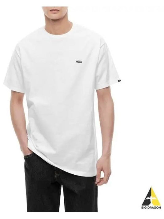 Left Chest Logo Short Sleeve T Shirt White Black VN0A3CZEYB21 - VANS - BALAAN 1