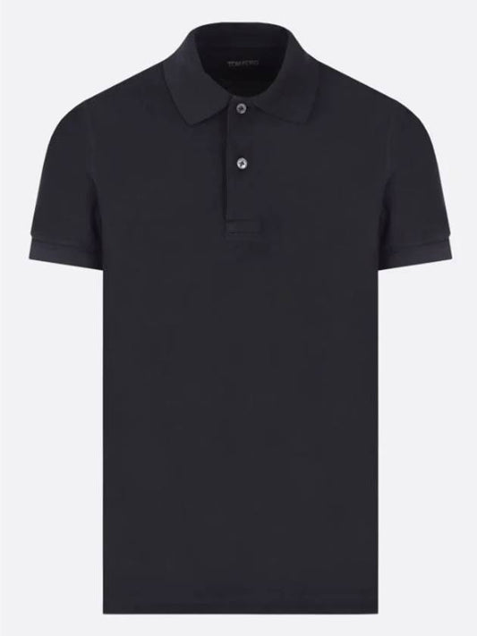 Men's Classic Tennis Short Sleeve Polo Shirt Navy - TOM FORD - BALAAN 2