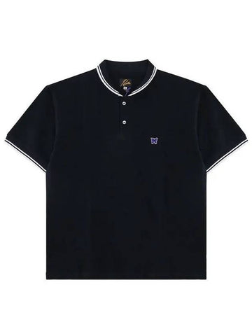 MR311 BLACK logo embroidered polo t-shirt 987024 - NEEDLES - BALAAN 1