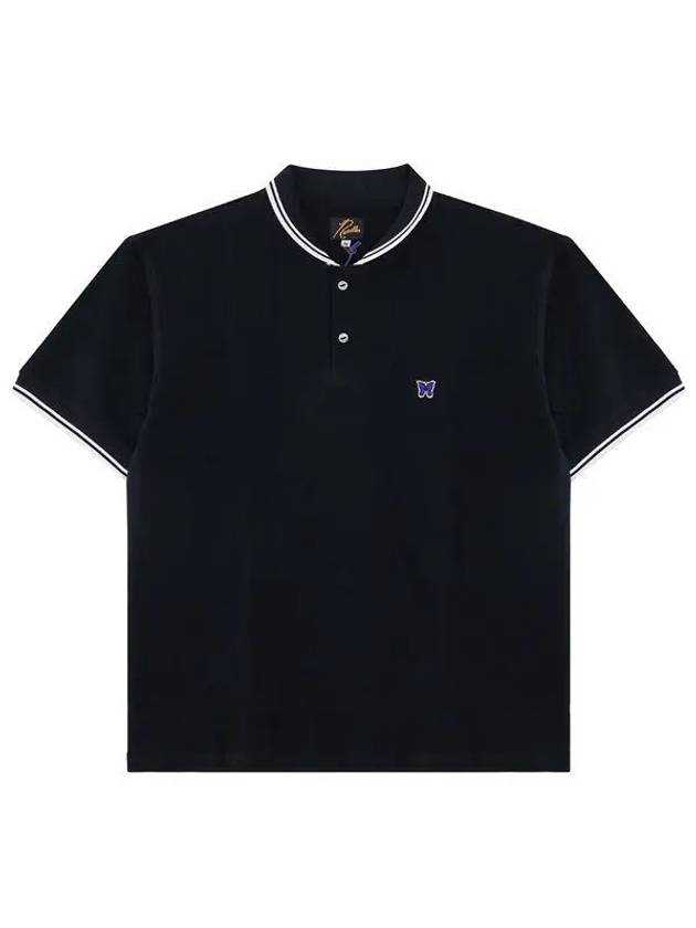 MR311 BLACK logo embroidery polo t-shirt　 997921 - NEEDLES - BALAAN 1