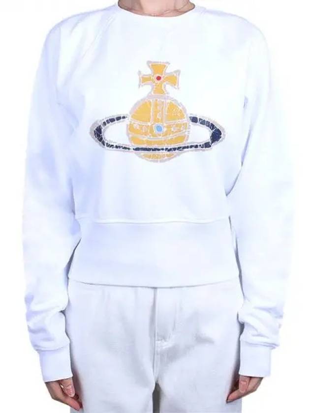 Logo Print Cotton Sweatshirt White - VIVIENNE WESTWOOD - BALAAN 2