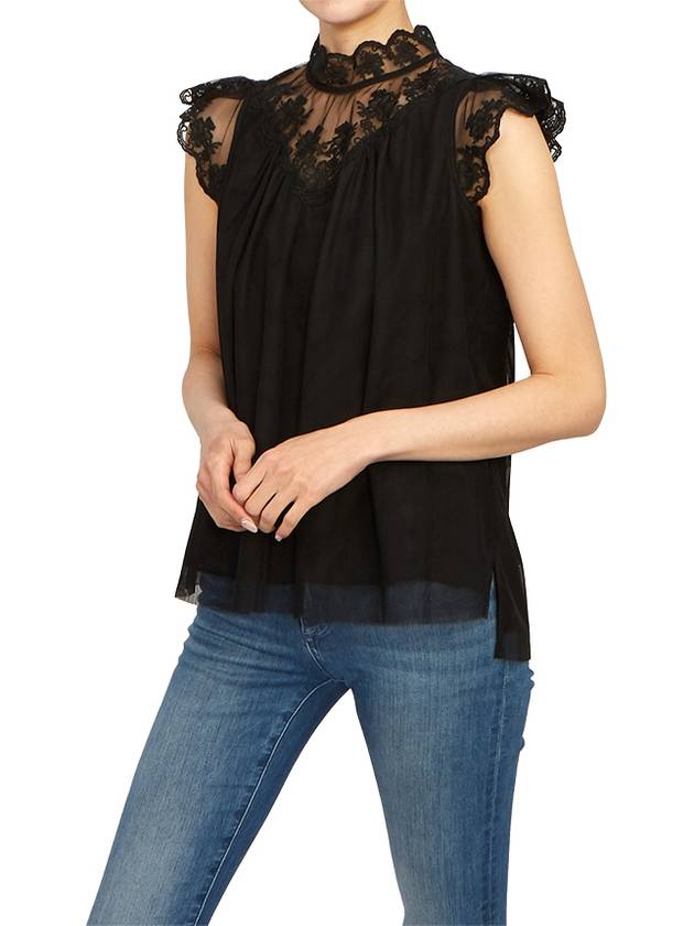 Azura Thule Women's Short Sleeve Blouse WM177Y BLACK - ALLSAINTS - BALAAN 5