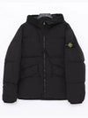 Kids Garment Dyed Crinkle Reps Recycled Nylon Down Padding Black - STONE ISLAND - BALAAN 2