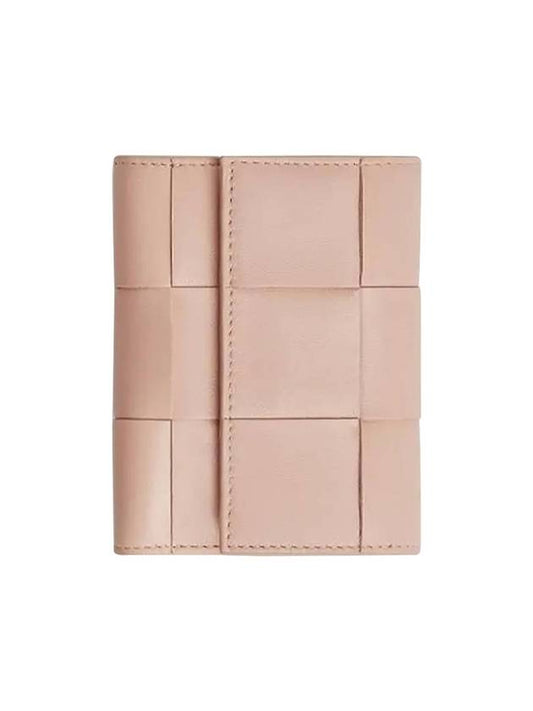 Cassette Tri-Fold Zipper Half Wallet Pink - BOTTEGA VENETA - BALAAN 1