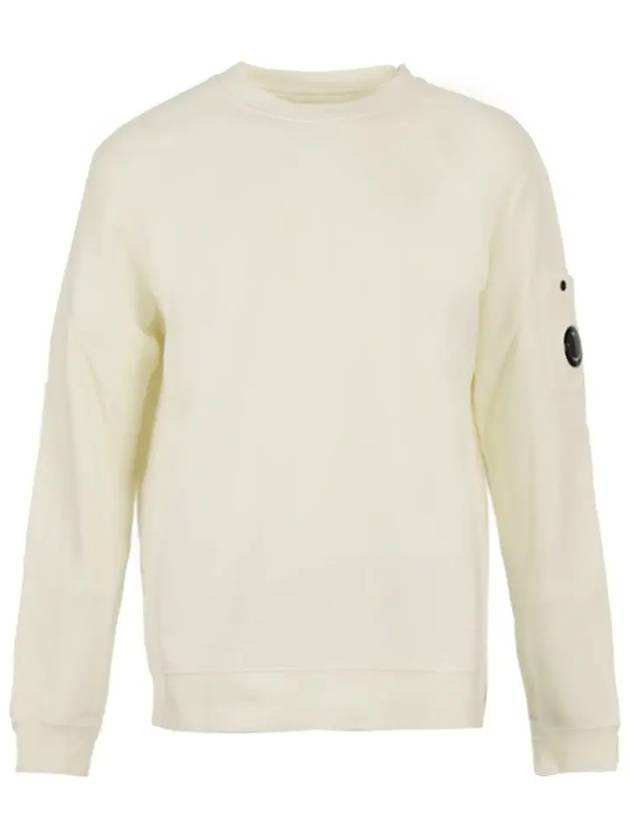 Brushed Emerized Diagonal Fleece Sweatshirt White - CP COMPANY - BALAAN 2