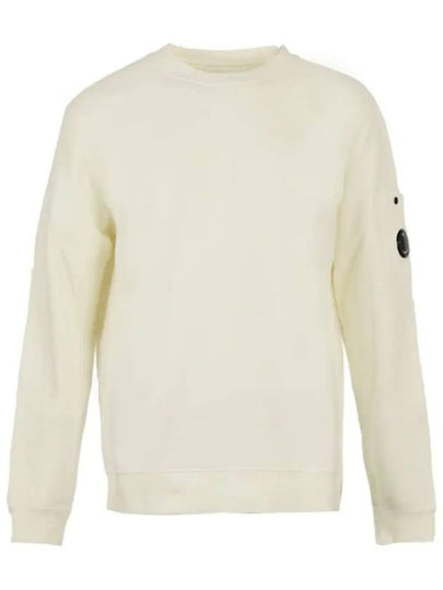 Brushed Emerized Diagonal Fleece Sweatshirt White - CP COMPANY - BALAAN 2