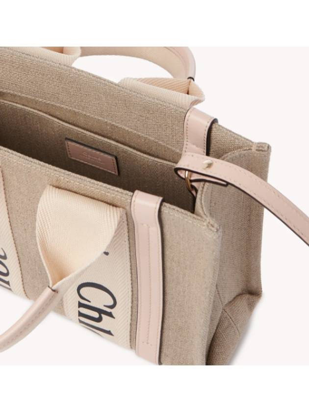 Woody Logo Small Tote Bag Blush Beige - CHLOE - BALAAN 5