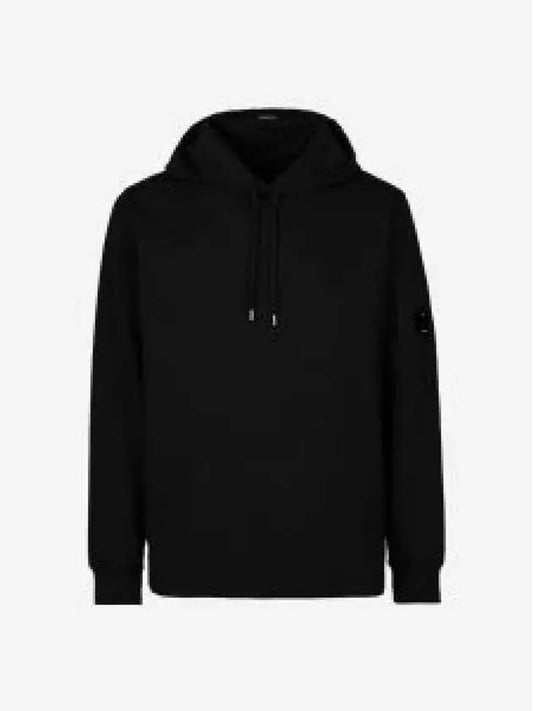 Lens Wappen Light Fleece Hoodie Black - CP COMPANY - BALAAN 2