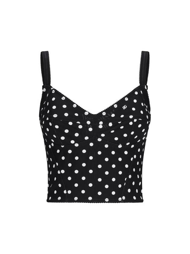 Polka dot corset top F7AB7TFSUBG - DOLCE&GABBANA - BALAAN 2