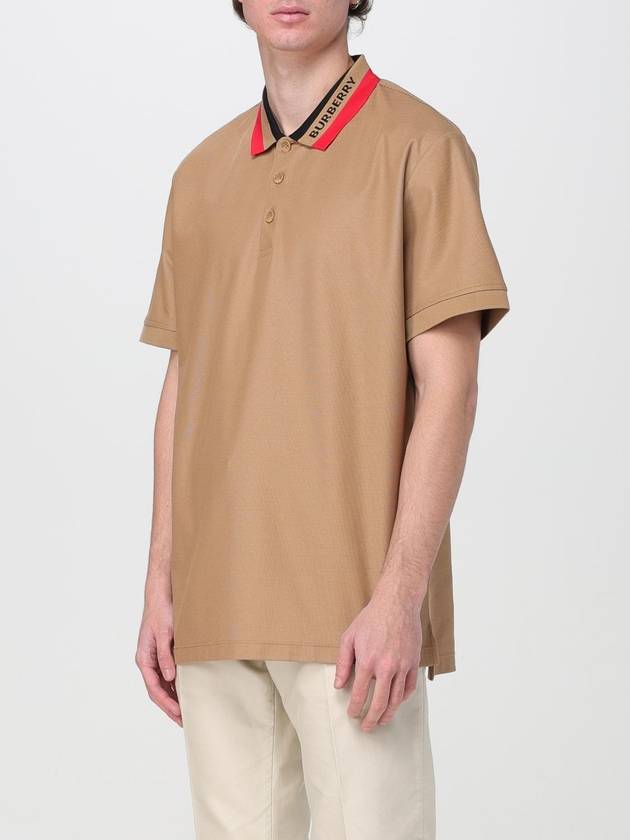 Logo Stripe Short Sleeve Polo Shirt Brown - BURBERRY - BALAAN 5