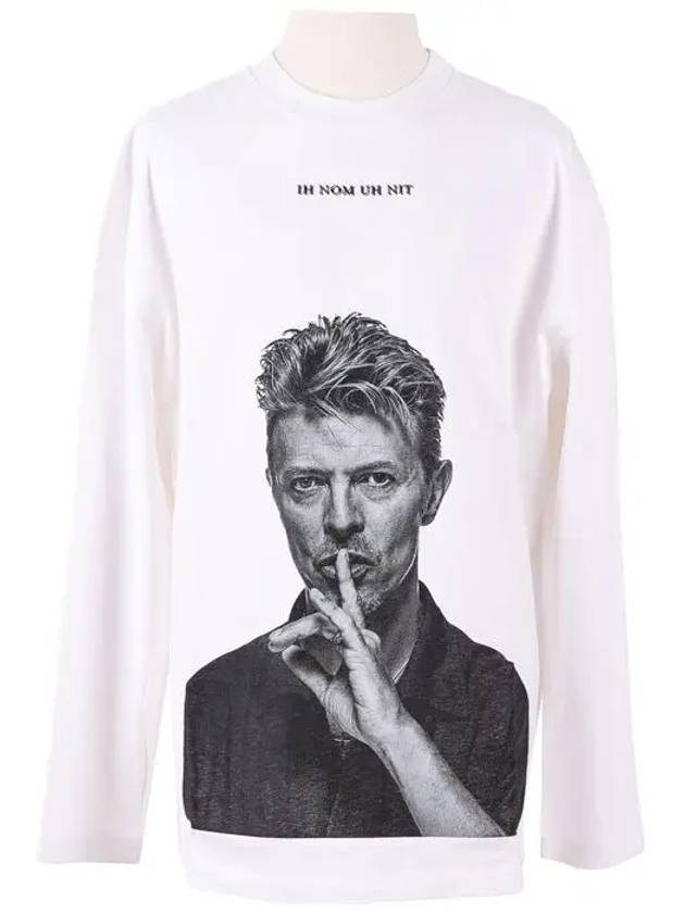 Bowie Over Long Sleeve T Shirt White NUS19233 - IH NOM UH NIT - BALAAN 6