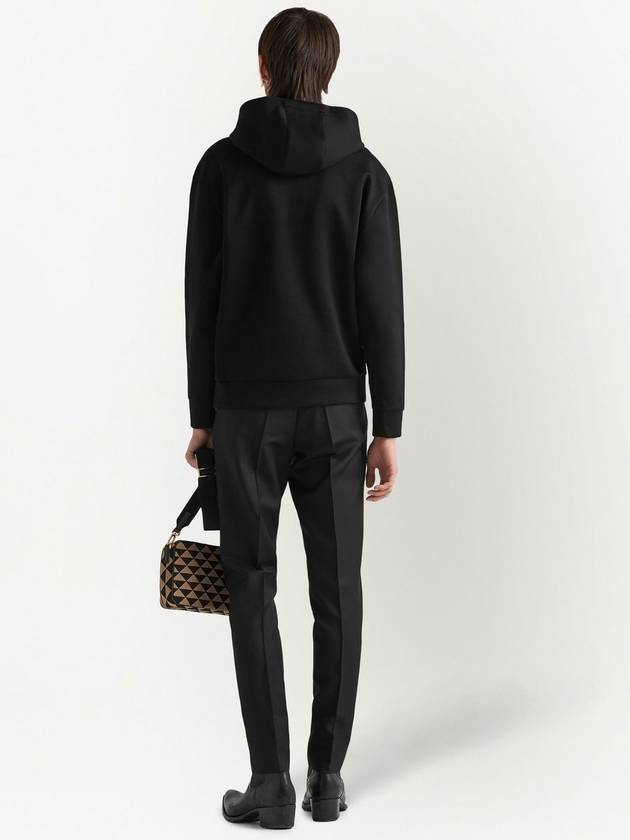 Technical Cotton Hoodie Black - PRADA - BALAAN 4