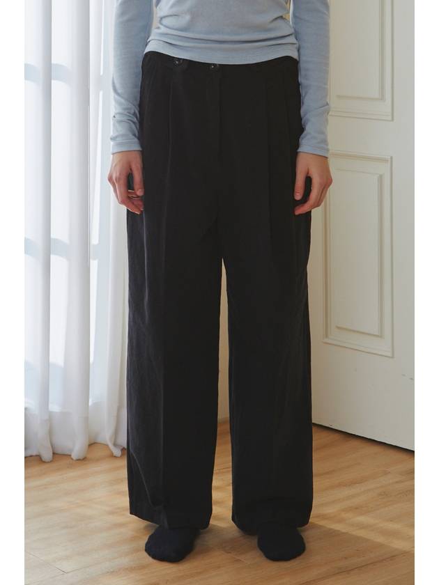 button corduroy pants black - FOR THE WEATHER - BALAAN 2