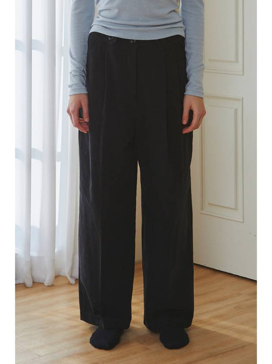 button corduroy pants black - FOR THE WEATHER - BALAAN 2