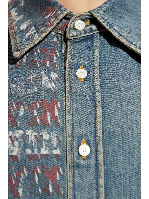 Patchwork Denim Shirt RUSI0136D082P24 - LANVIN - BALAAN 6