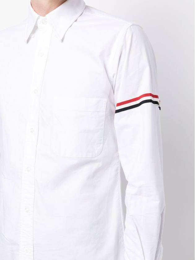 Armband Oxford Long Sleeve Shirt White - THOM BROWNE - BALAAN 7