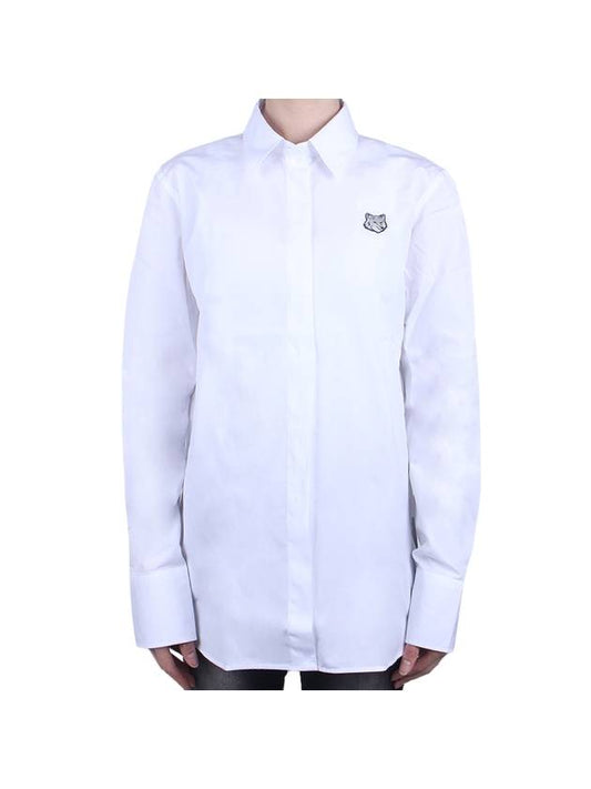 Women's Foxhead Oxford Shirt White - MAISON KITSUNE - BALAAN 1