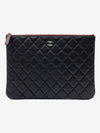 Medium Classic Clutch Bag Caviar Leather & Gold Black - CHANEL - BALAAN 4