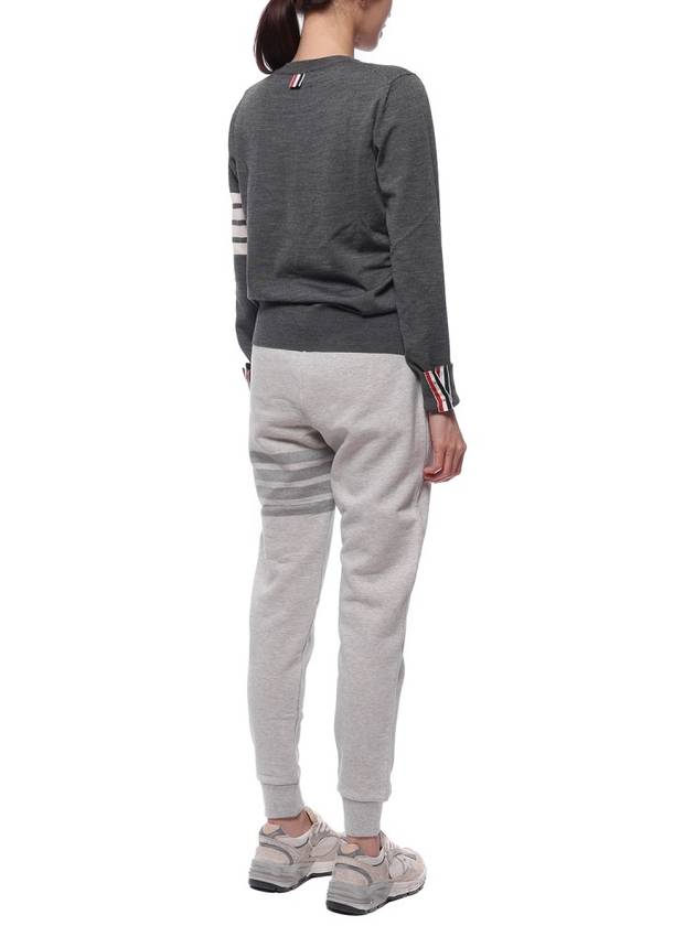 Women's Diagonal Pastel Trainning Jogger Track Pants Grey - THOM BROWNE - BALAAN 7