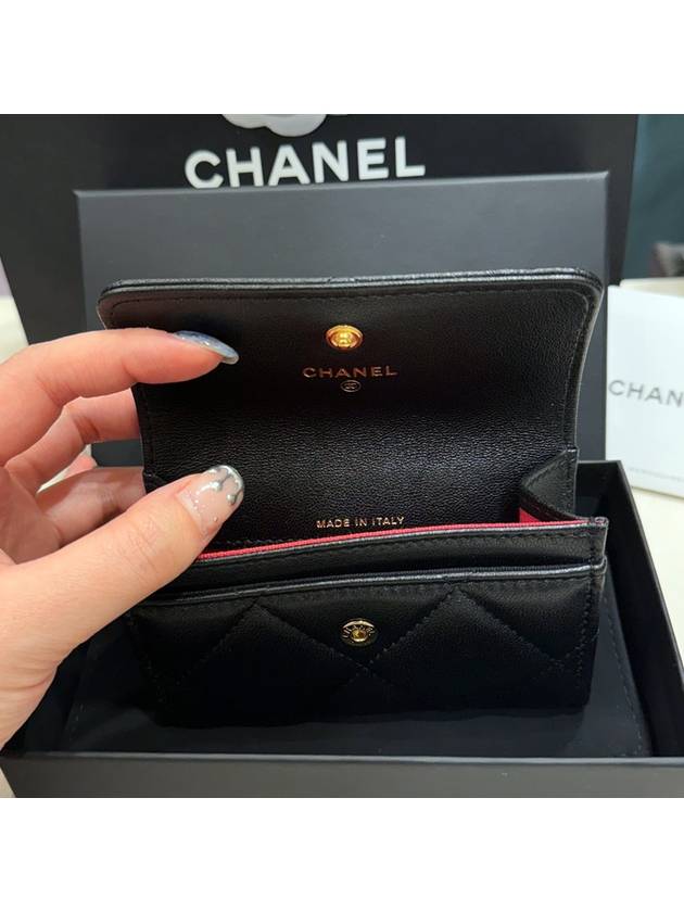 Wallet New Logo CC Lambskin Nineteen 19 Black - CHANEL - BALAAN 5