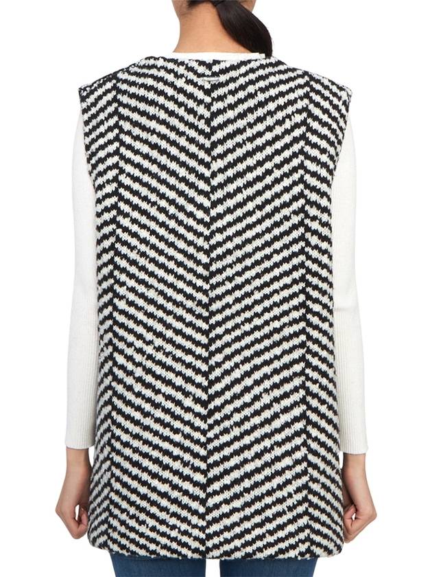 Chevron Knit Sleeveless Black White - JW ANDERSON - BALAAN 6