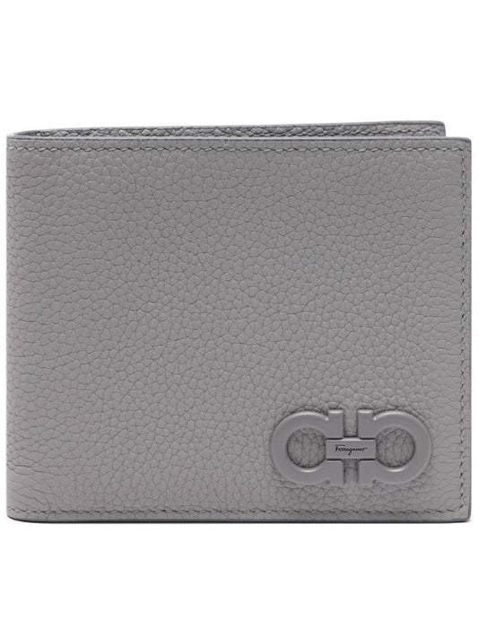 Gancini Logo Half Wallet Grey - SALVATORE FERRAGAMO - BALAAN 2